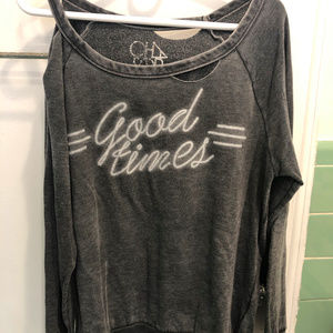 Ripped long sleeve shirt